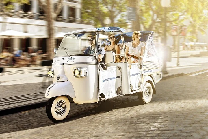 Tuk tuk at a Lisbon viewpoint