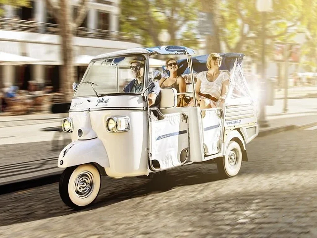 Tuk tuk at a Lisbon viewpoint